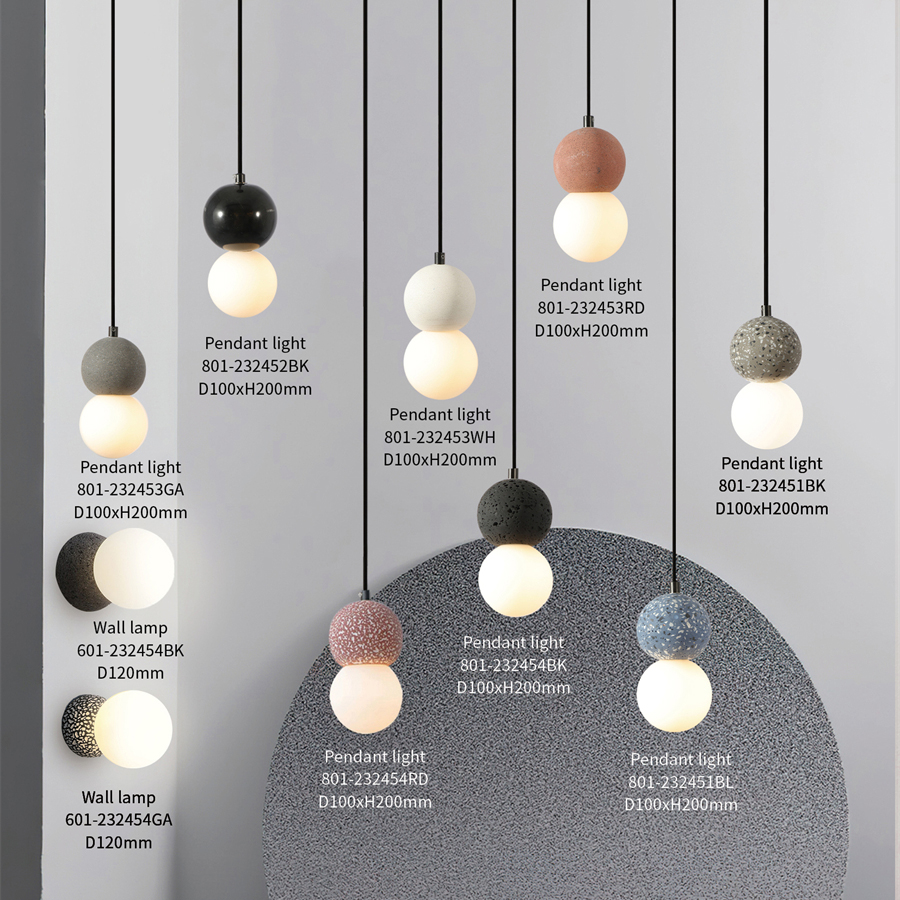 801-232451BK Glass Pendant Light by Meiyun Lighting
