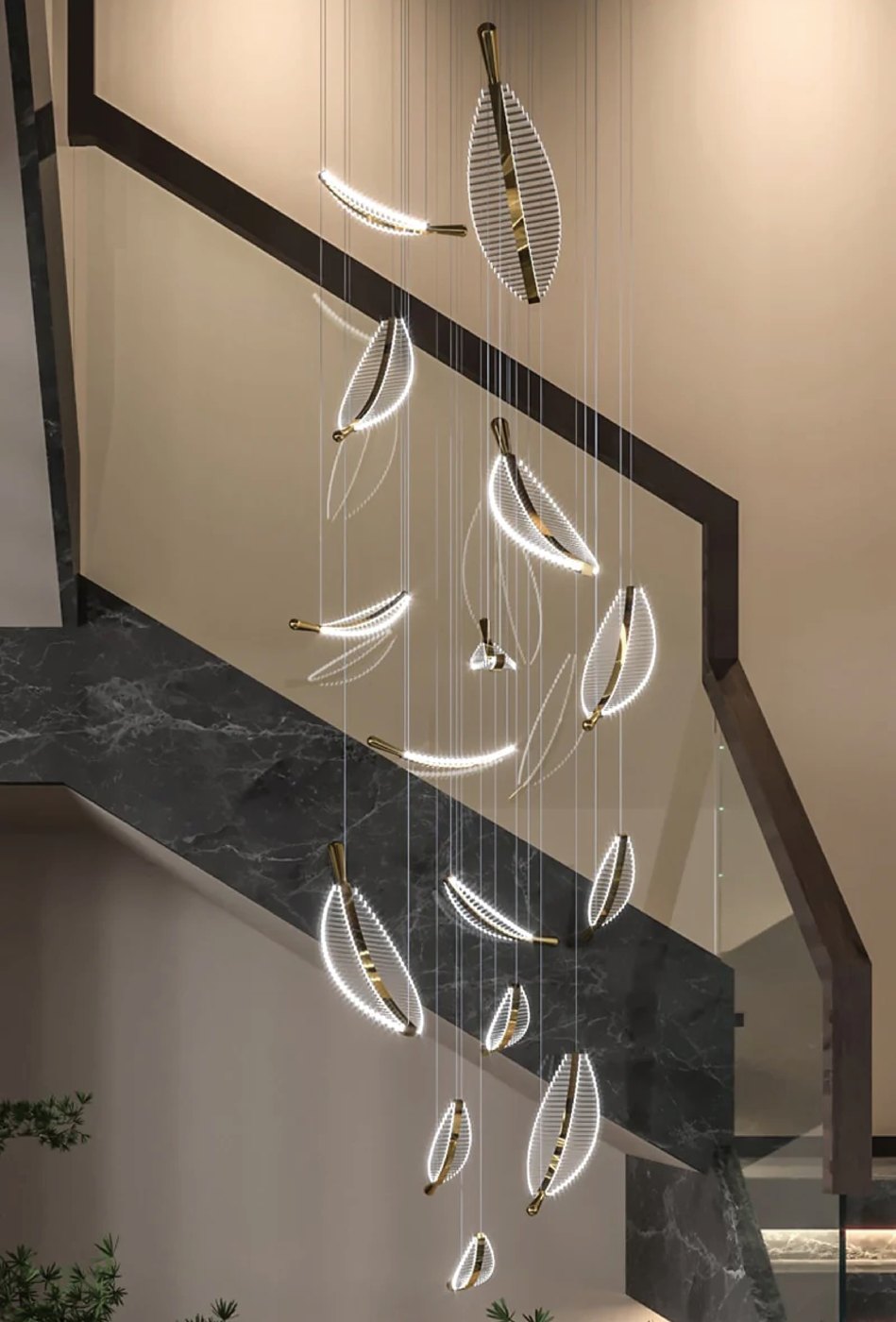 Feather Chandelier Project