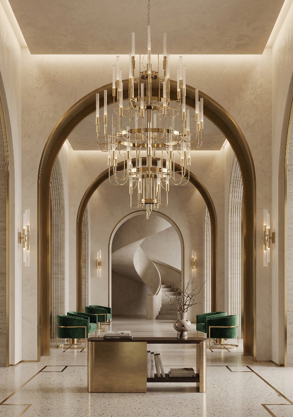 US Glass Chandelier